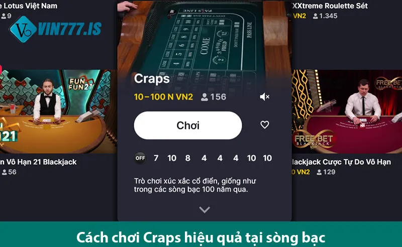 Tại sao trò chơi Craps lại phổ biến trong các sòng bạc online?