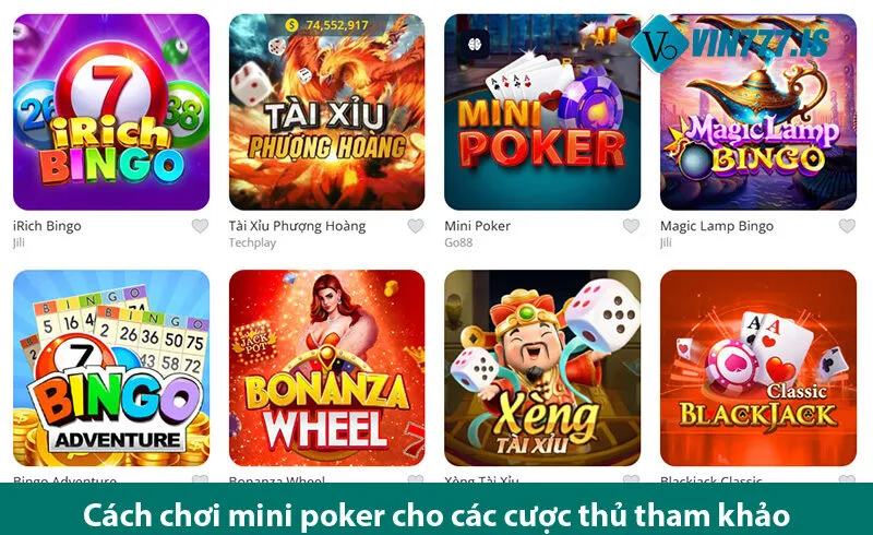 Tham gia game slot mini poker và kiếm tiền cùng các chuyên gia cá cược